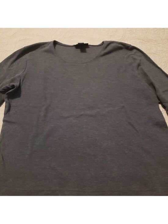 Karen Scott Tops - Karen Scott Charcoal Gray Long Sleeeve T-Shirt